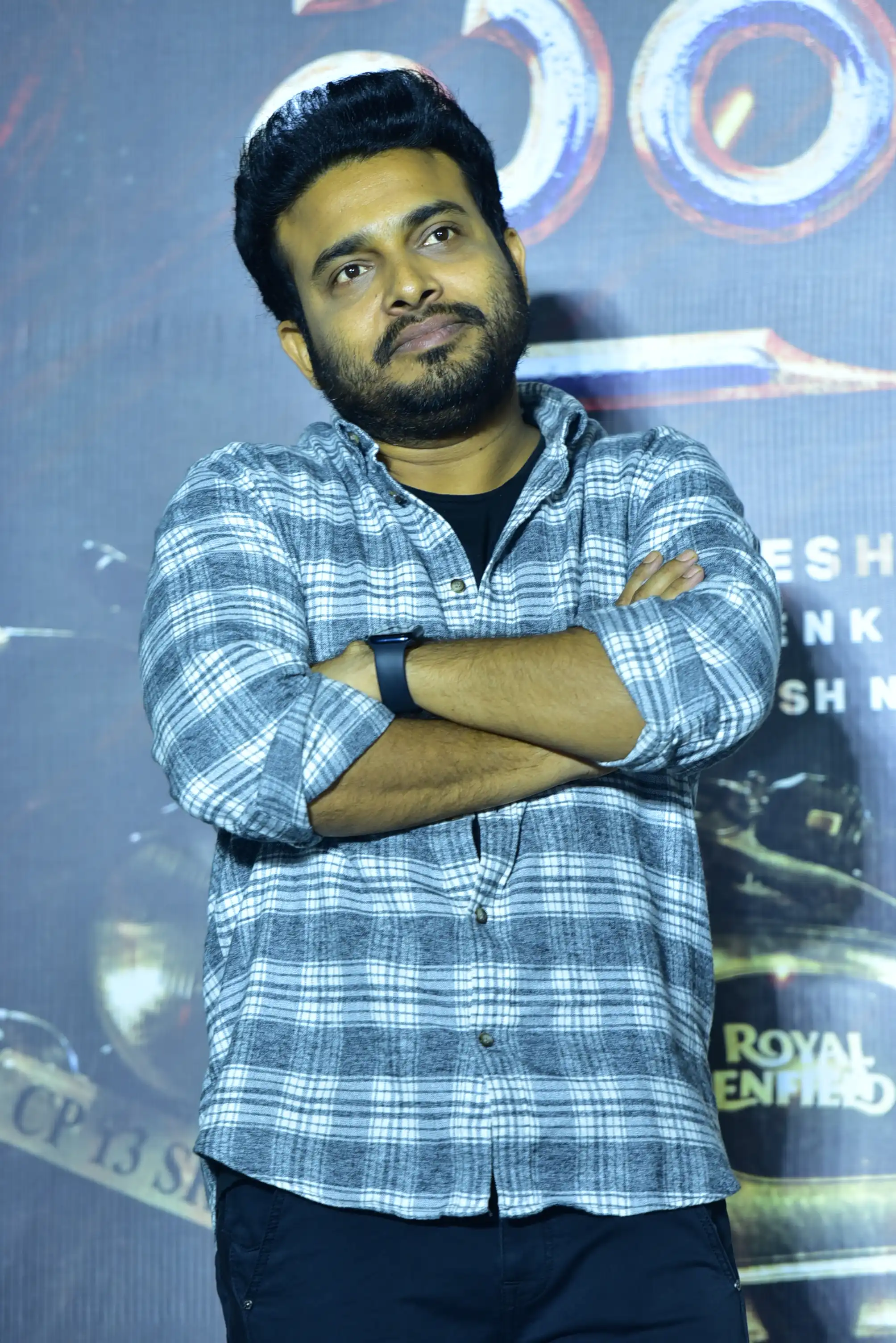 Venkatesh stylish looks at Saindhav Trailer launch event