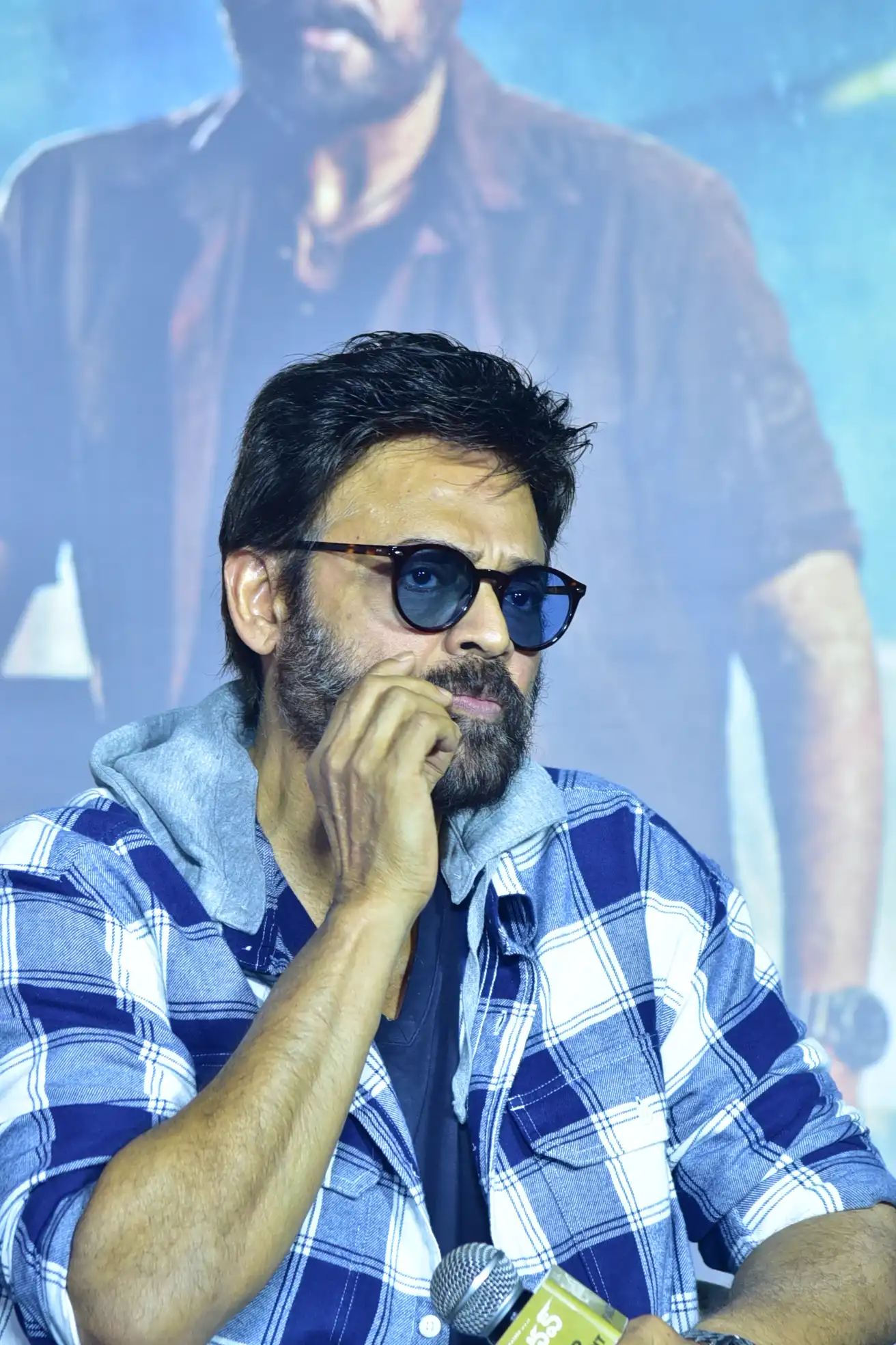Venkatesh stylish looks at Saindhav Trailer launch event