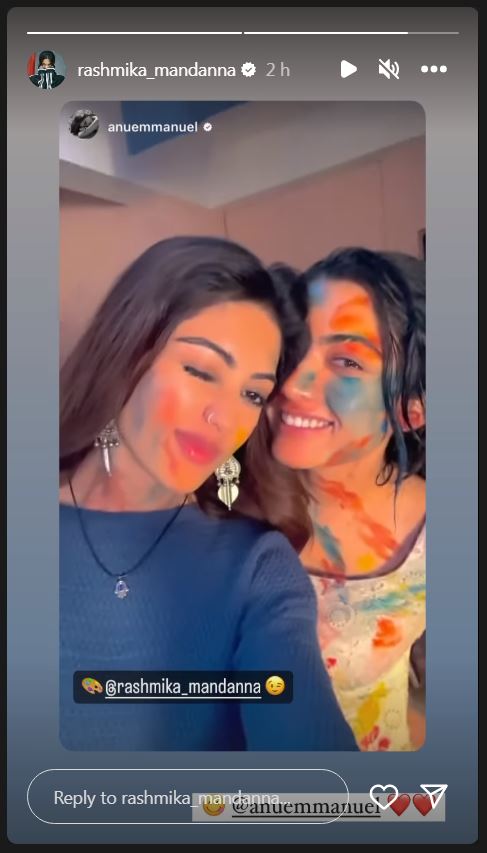 anu emmanuel is in Rashmika Mandanna Rainbow movie photo gone viral