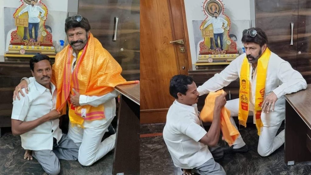 Balakrishna Photo with Physically Handicapped Fan in Hindupuram goes Viral