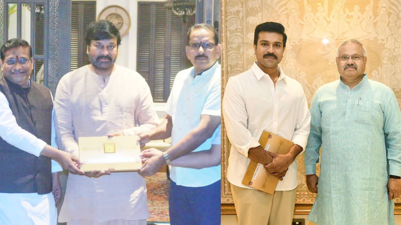 Ayodhya Ram Mandir : మెగా ఫ్యామిలీకి రామ మందిర ఆహ్వానం.. చిరు, చరణ్ దంపతులు అయోధ్యకు.. Ayodhya Ram Mandir : మెగా ఫ్యామిలీకి రామ మందిర ఆహ్వానం.. చిరు, చరణ్ దంపతులు అయోధ్యకు..
