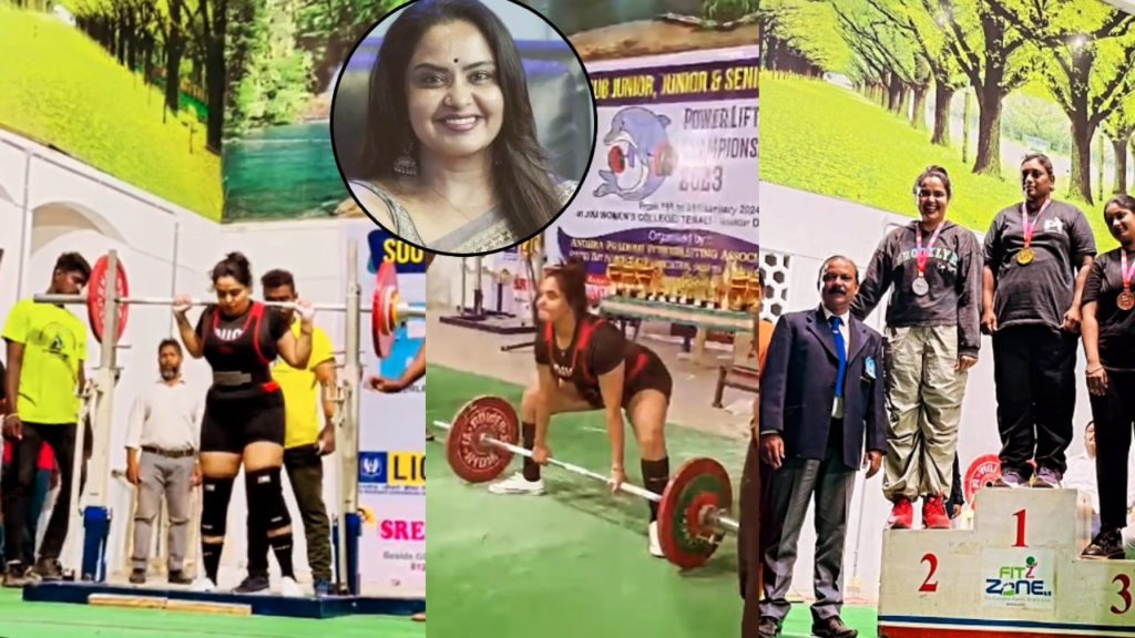Actress Pragathi Mahavadi Wins Silver Medal in South India Power Lifting Champion Ship