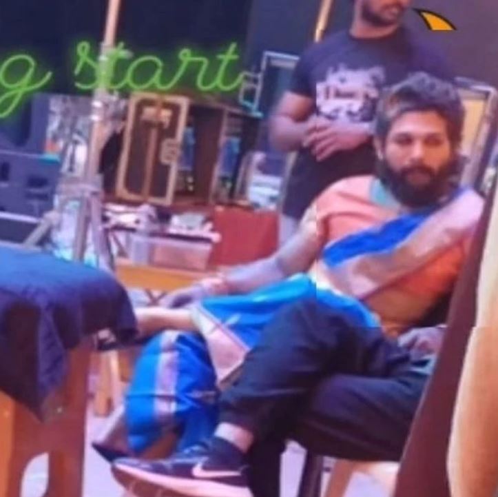 Allu Arjun Pushpa 2 Movie Shooting Pic Leaked Photo goes Viral 
