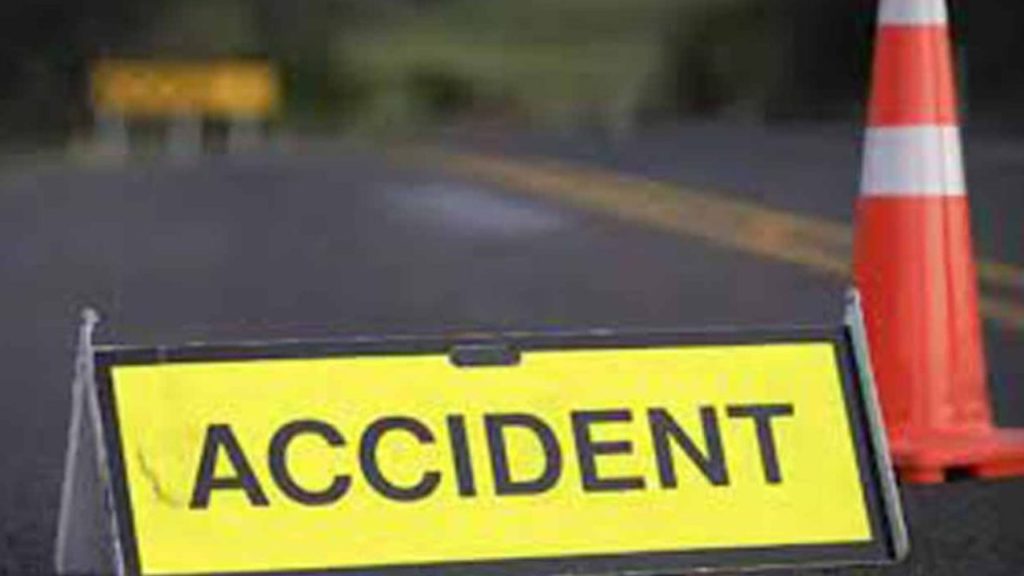 Car accident at Shamshabad Airport