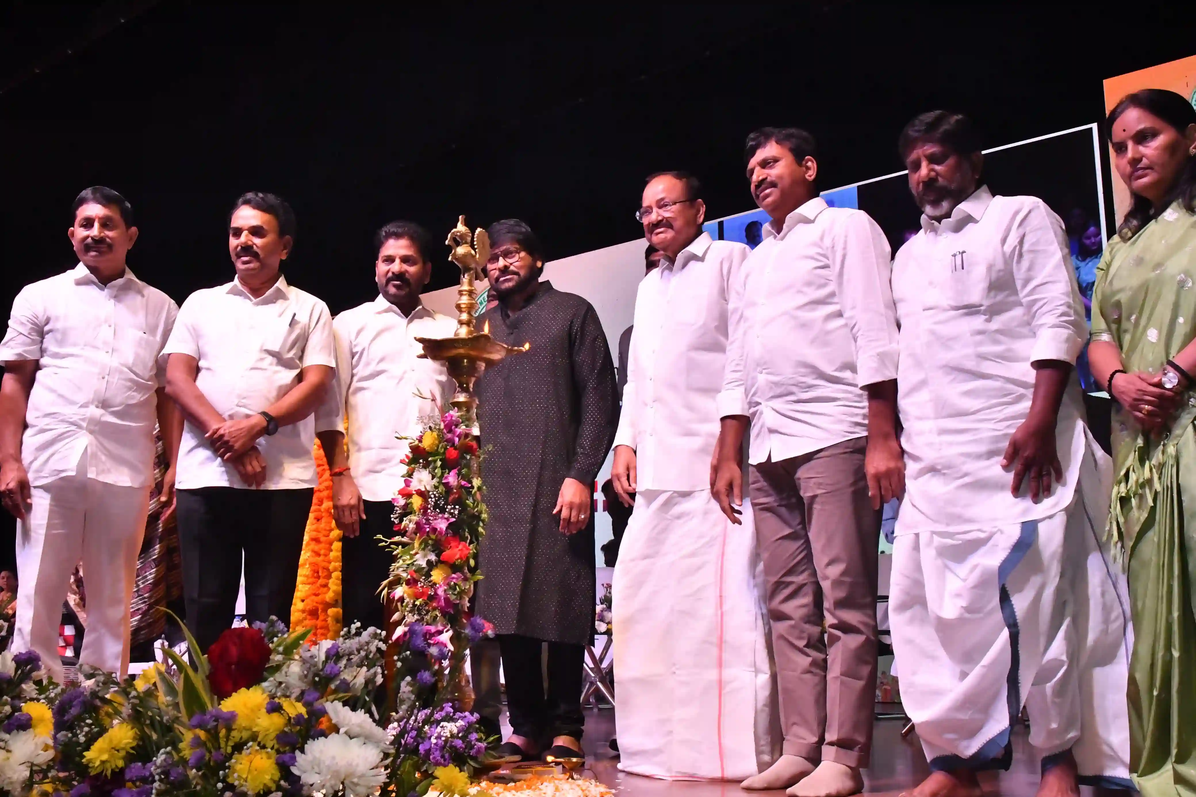 Telangana Government Felicitate Megastar Chiranjeevi Venkaiah Naidu and other Padma Awardees