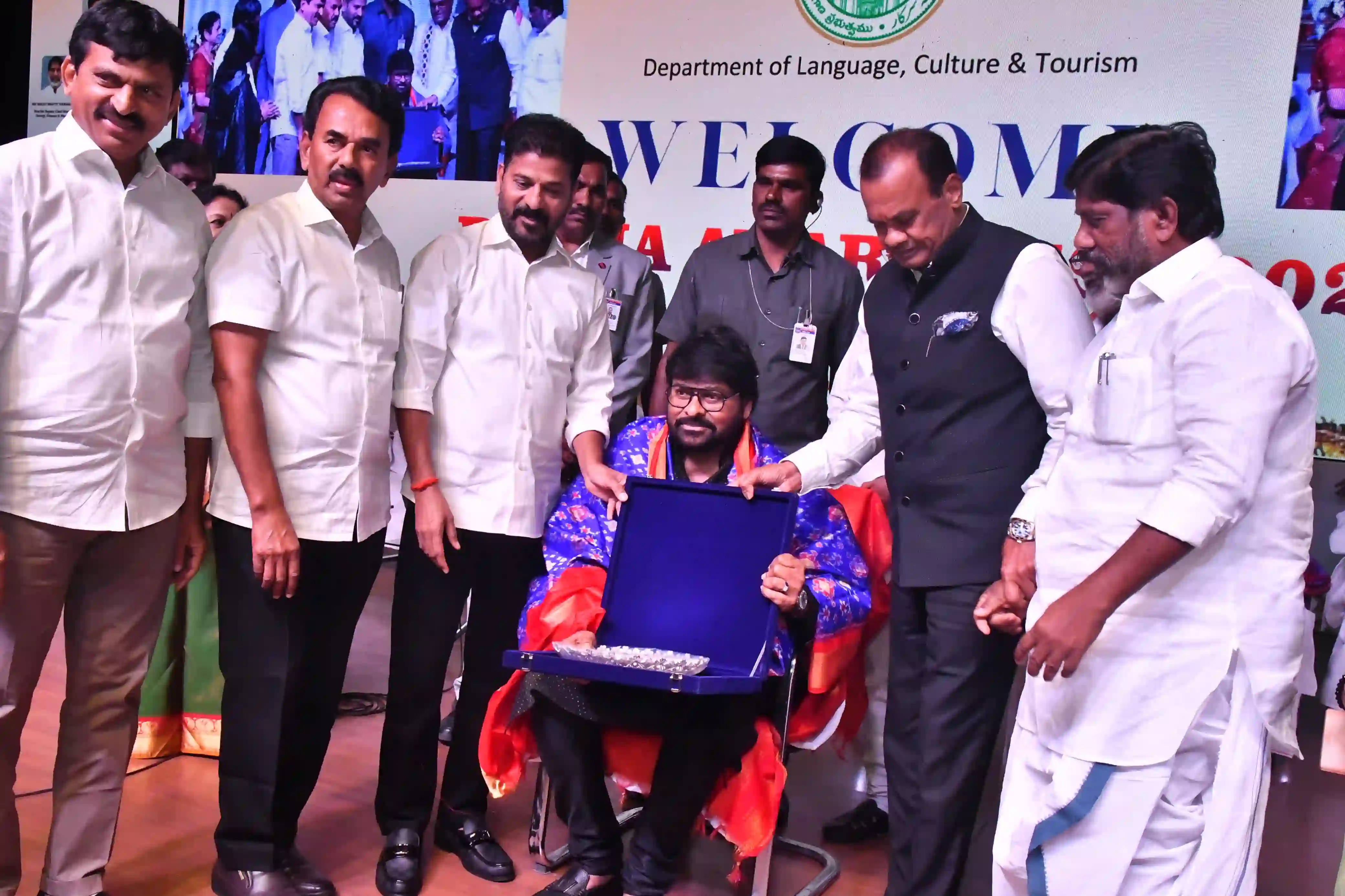 Telangana Government Felicitate Megastar Chiranjeevi Venkaiah Naidu and other Padma Awardees
