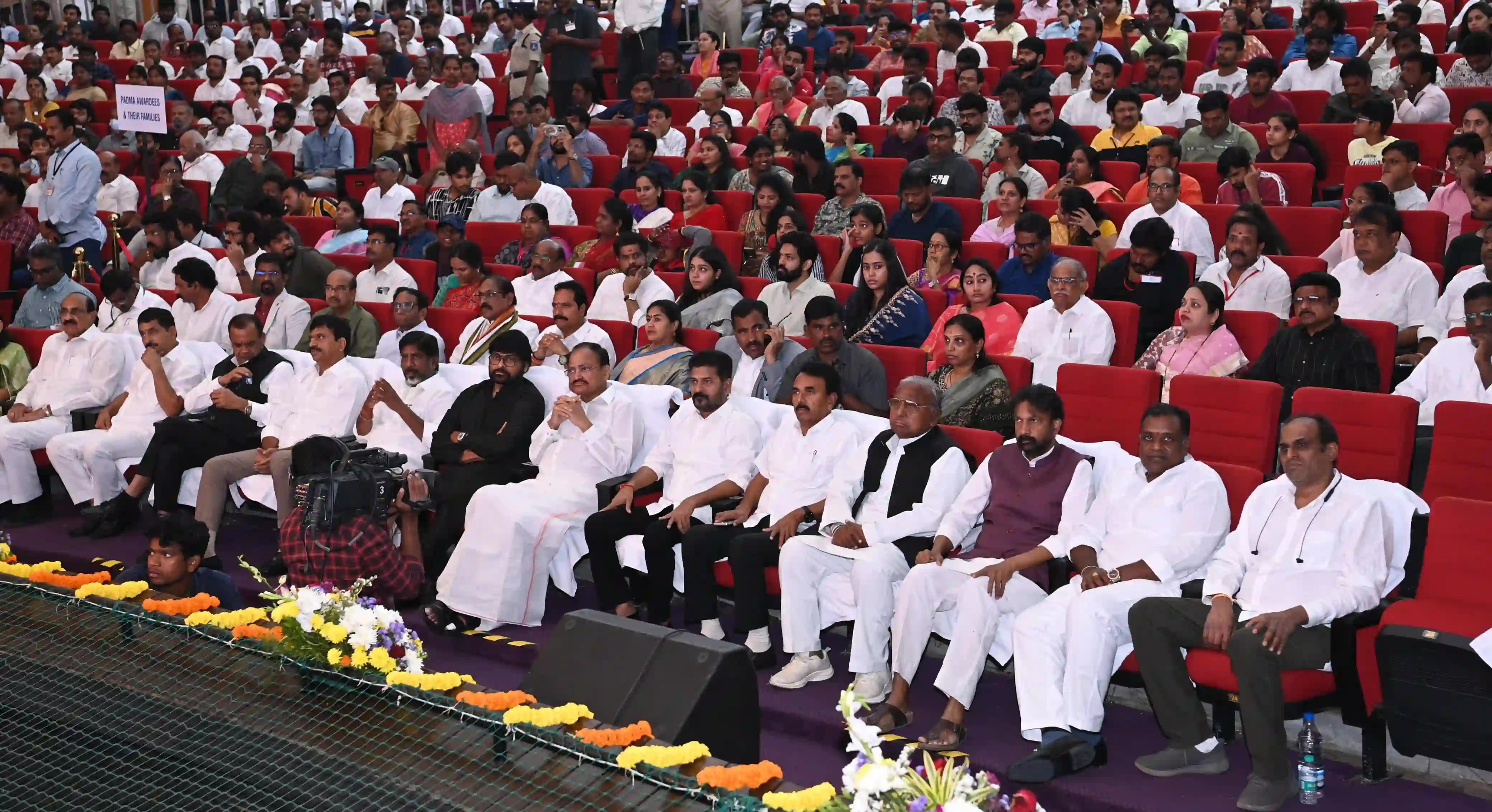 Telangana Government Felicitate Megastar Chiranjeevi Venkaiah Naidu and other Padma Awardees