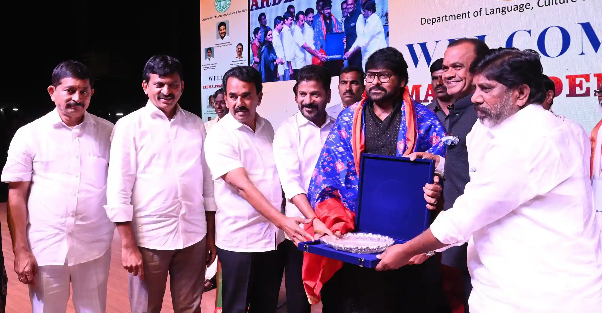 Telangana Government Felicitate Megastar Chiranjeevi Venkaiah Naidu and other Padma Awardees