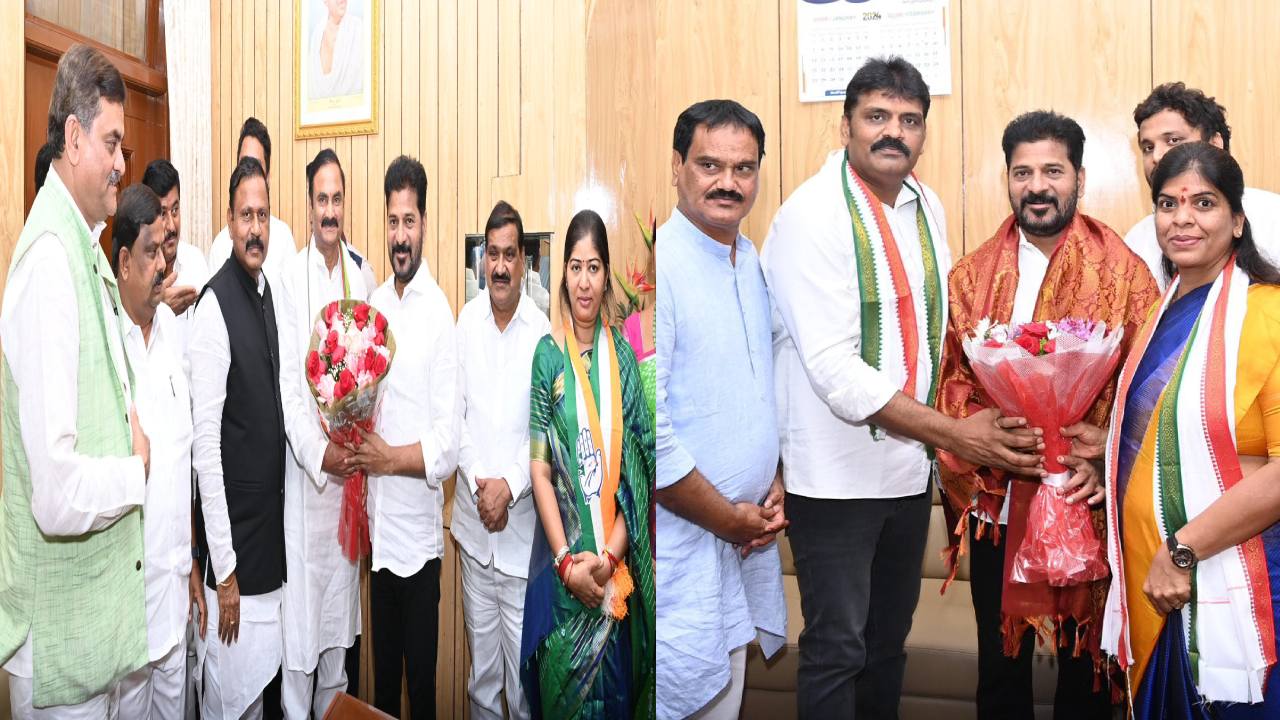 కాంగ్రెస్ తీర్థం పుచ్చుకున్న అల్లు అర్జున్ మామ, పలువురు బీఆర్ఎస్ నేతలు కాంగ్రెస్ తీర్థం పుచ్చుకున్న అల్లు అర్జున్ మామ, పలువురు బీఆర్ఎస్ నేతలు