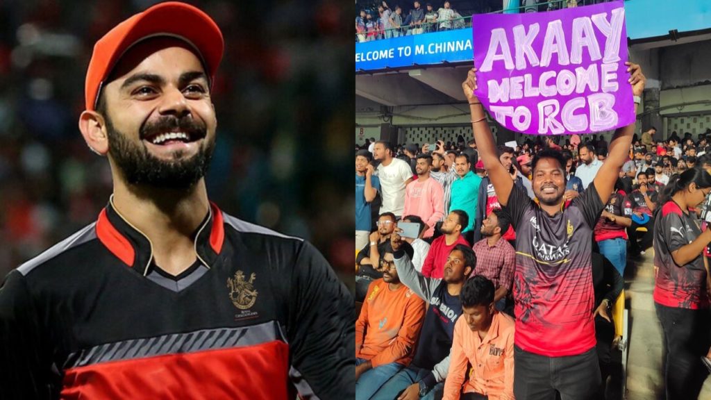 RCB fans welcome Virat Kohli’s son Akaay during WPL 2024 match
