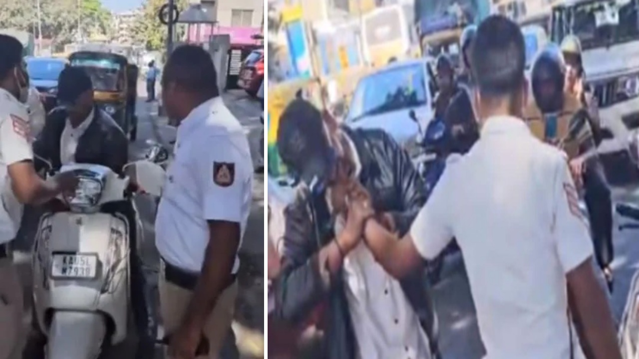 Viral Video : బండిని ఆపాడని.. ట్రాఫిక్ కానిస్టేబుల్ వేలు కొరికిన వ్యక్తి! Viral Video : బండిని ఆపాడని.. ట్రాఫిక్ కానిస్టేబుల్ వేలు కొరికిన వ్యక్తి!