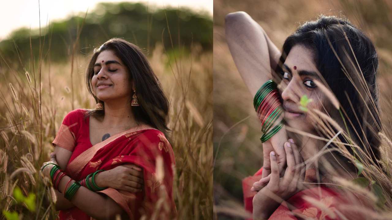 Nimisha Sajayan : పంటపొలాల్లో చీరకట్టుతో నిమిషా సజయన్ చిరునవ్వులు..