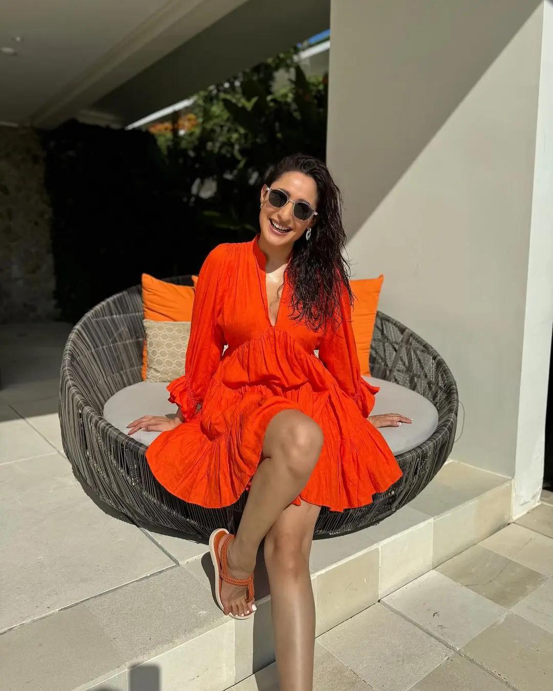 Pragya Jaiswal Enjoying in Beach