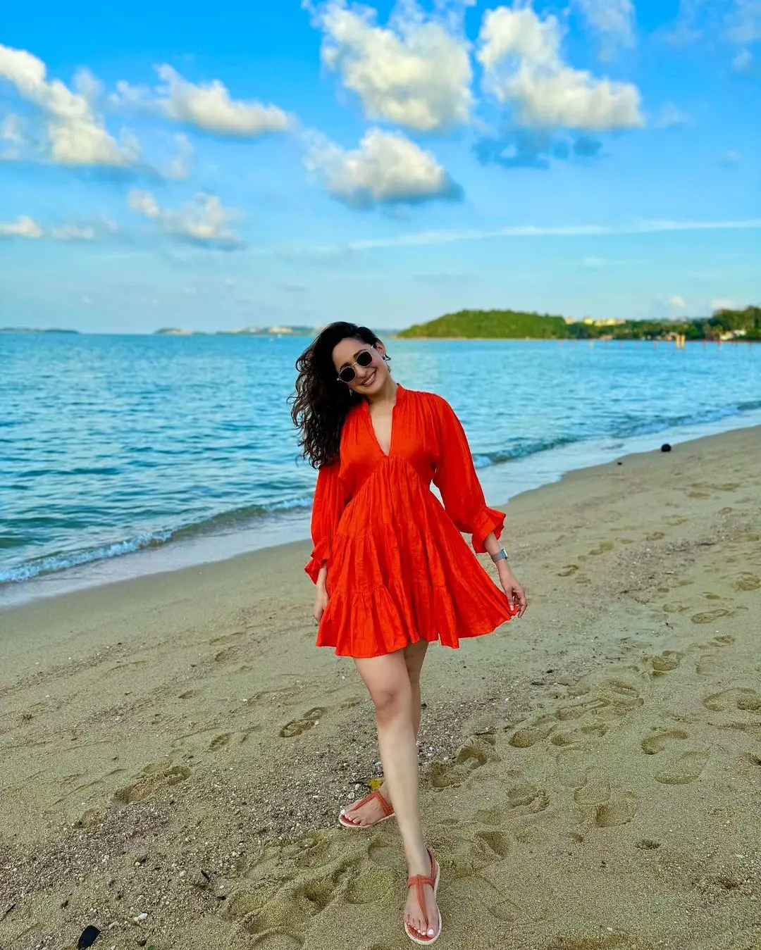 Pragya Jaiswal Enjoying in Beach