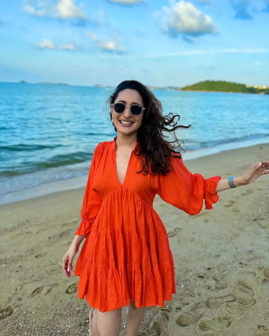 Pragya Jaiswal Enjoying in Beach