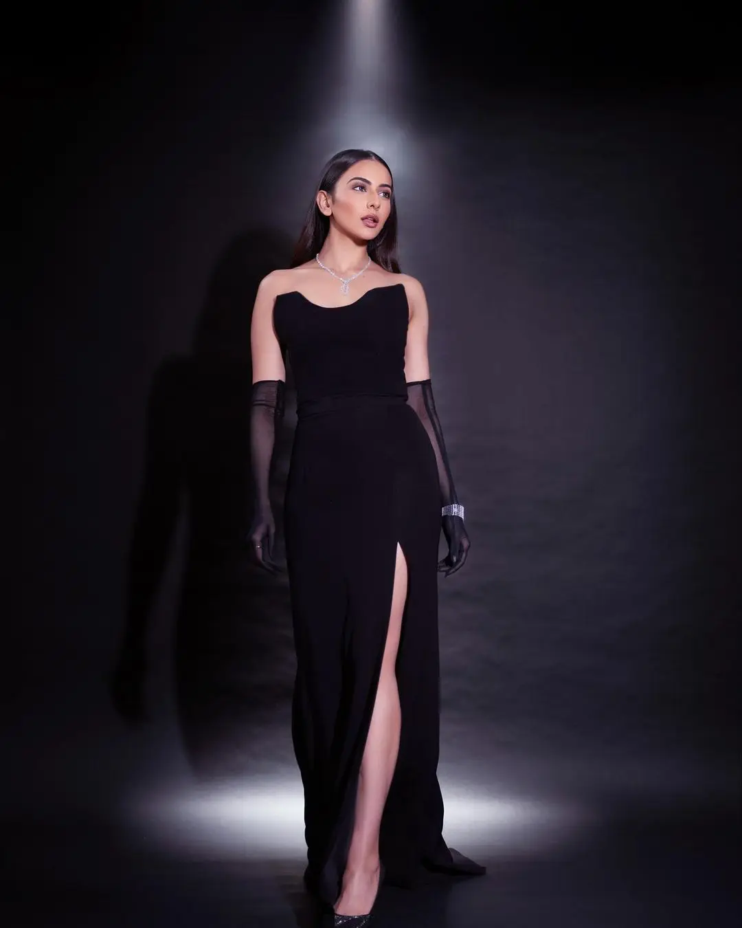 Rakul Preet Singh Stylish Looks in Black Dress