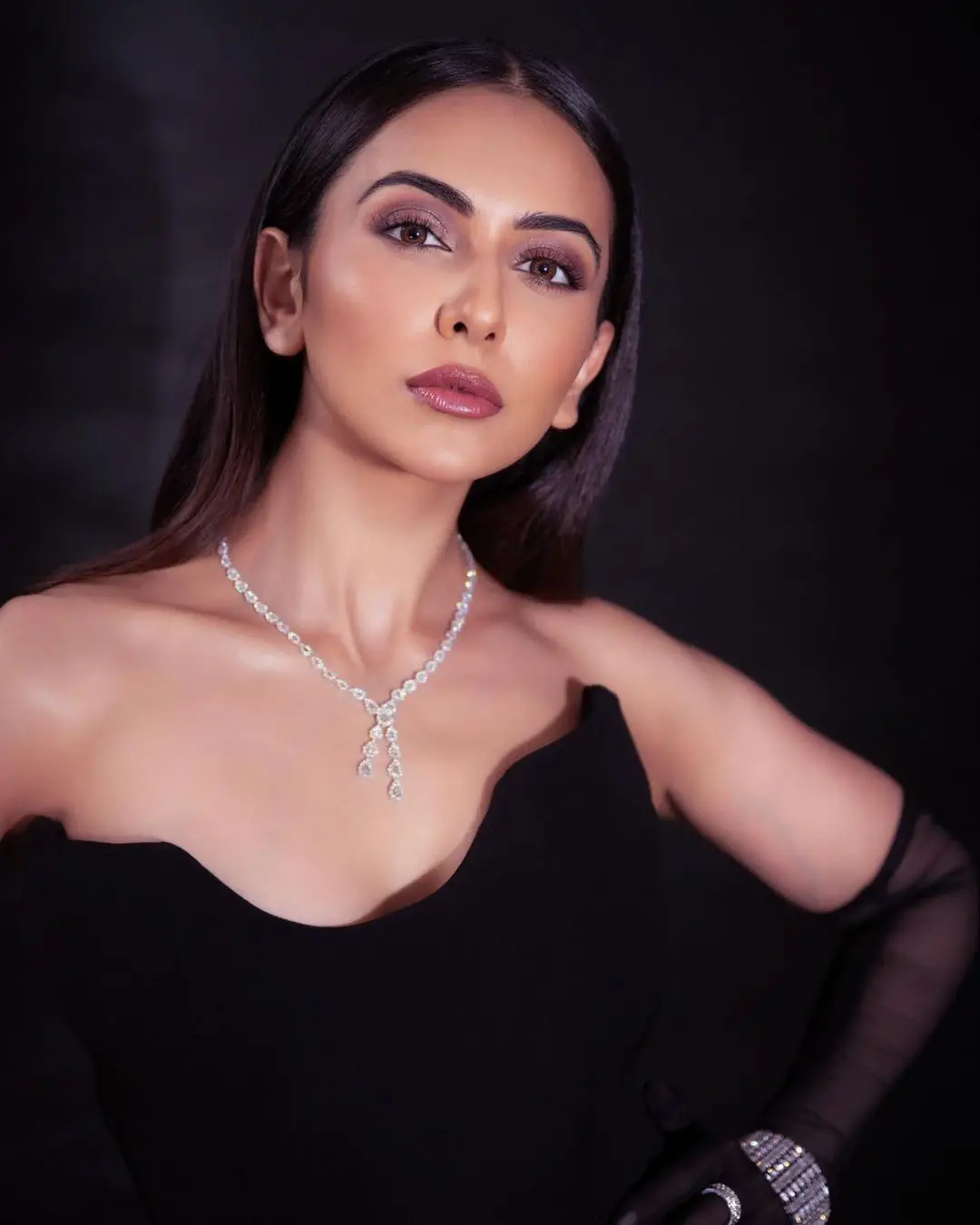 Rakul Preet Singh Stylish Looks in Black Dress