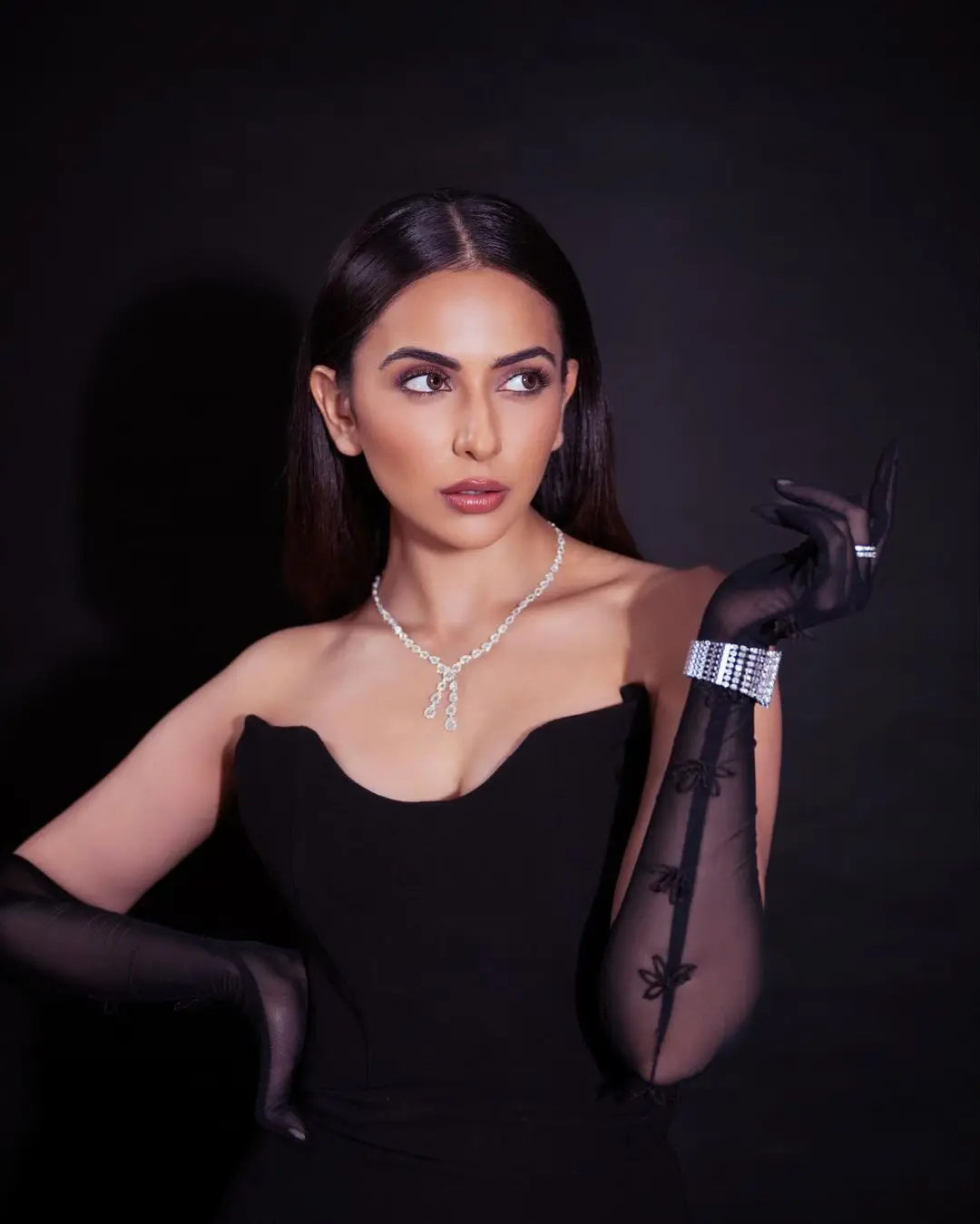 Rakul Preet Singh Stylish Looks in Black Dress