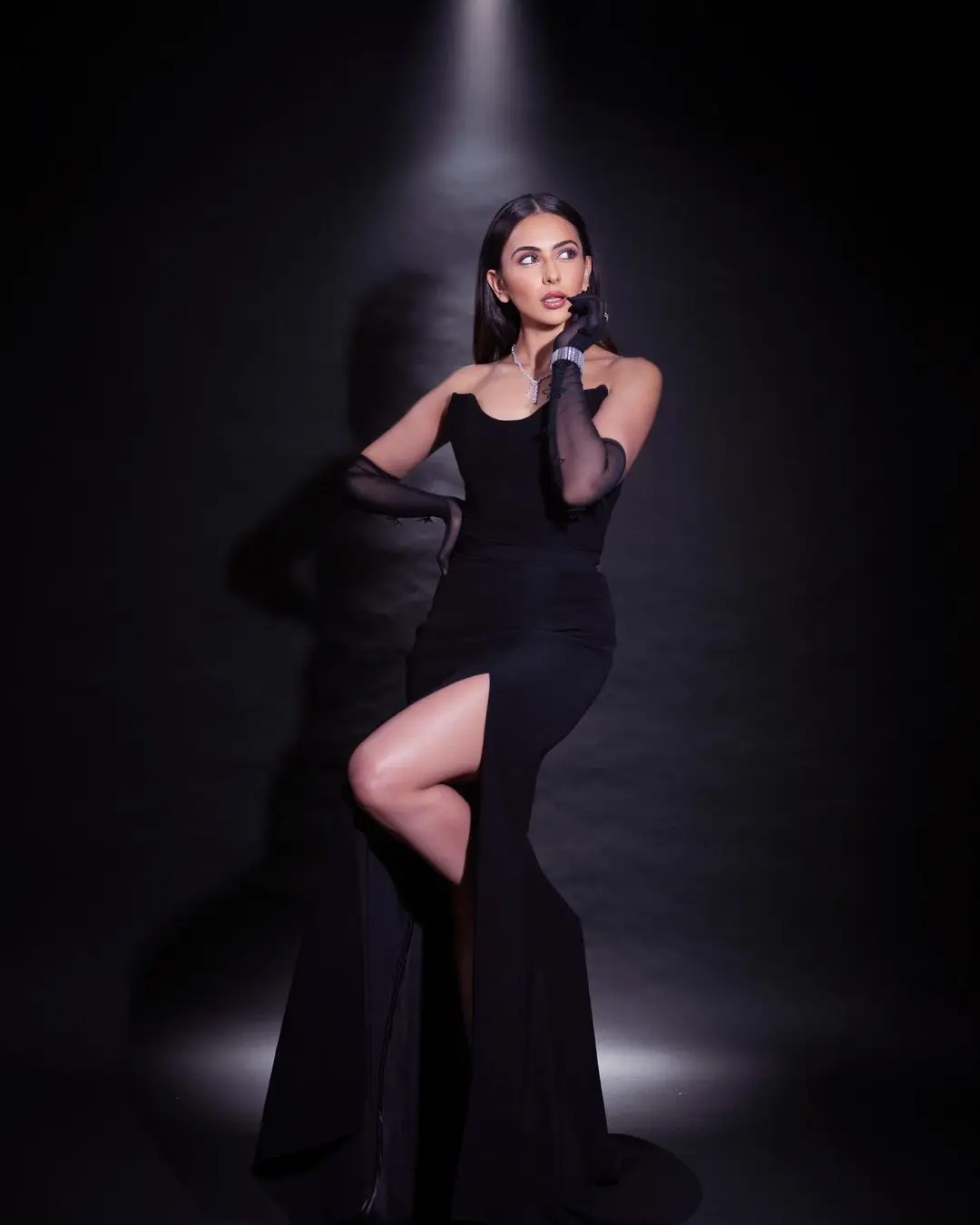 Rakul Preet Singh Stylish Looks in Black Dress