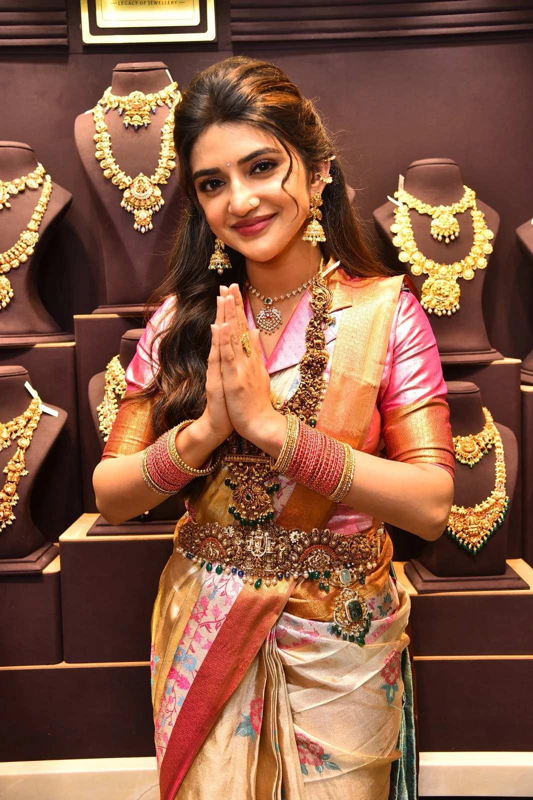 Tollywood Actress Sreeleela saree photos at shop opening event