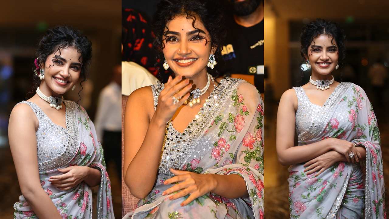 Anupama Parameswaran : ఈగల్ ప్రీ రిలీజ్ ఈవెంట్లో చీరలో అలరించిన అనుపమ పరమేశ్వరన్..