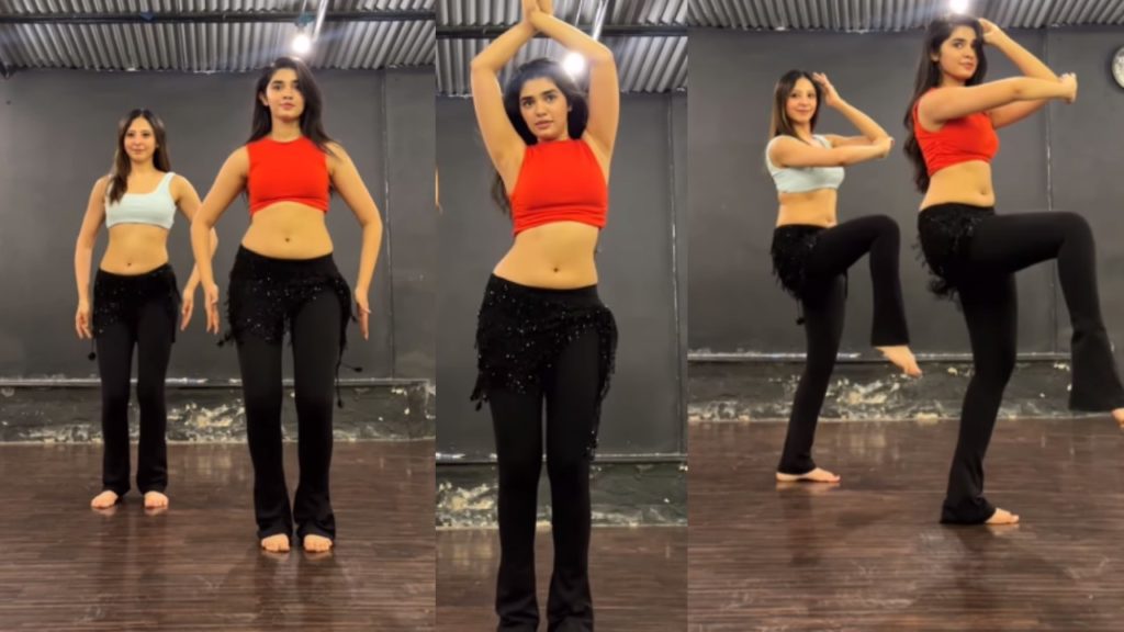 Actress Krithi Shetty shared her Belly Dance Video with Belly Dance Teacher