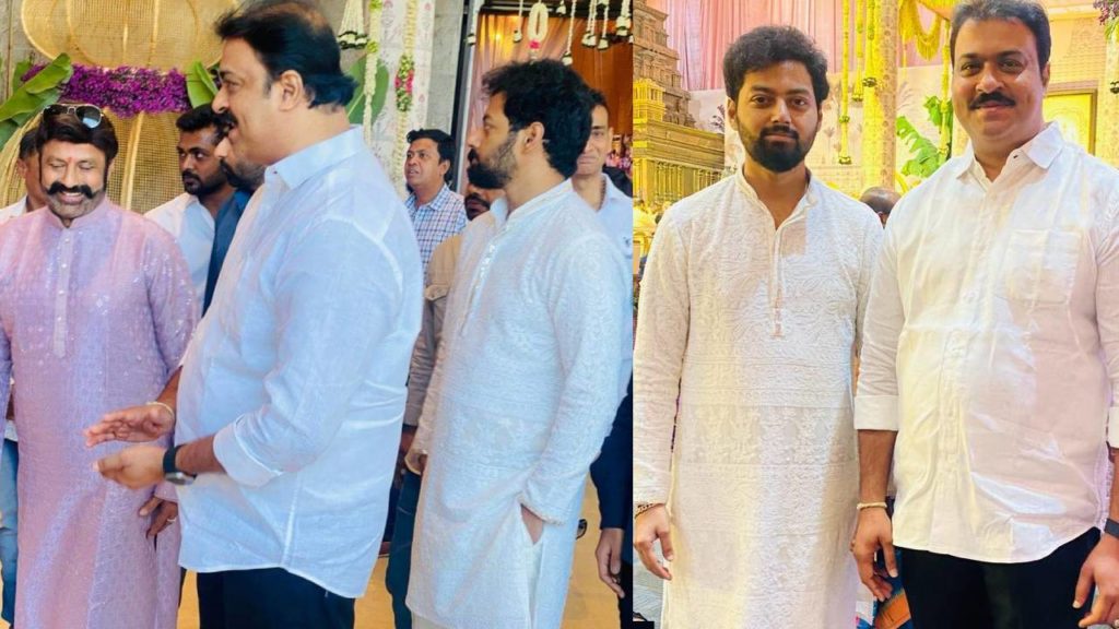 Nandamuri Mokshagna attend a marriage in Vizag with Balakrishna