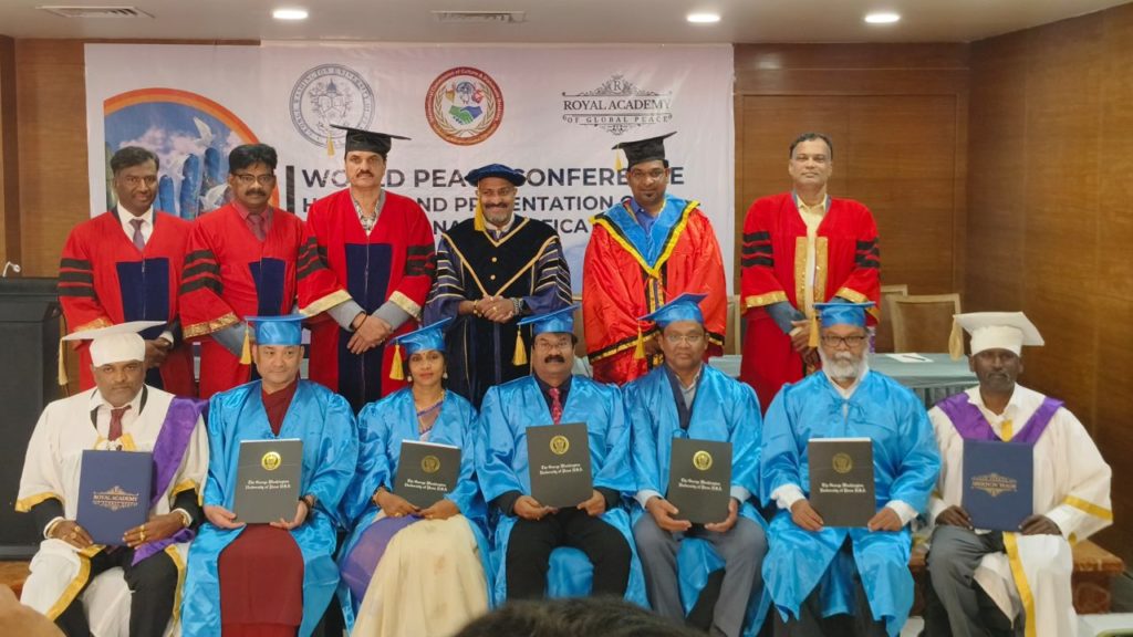 Tollywood director VN Aditya honoured by doctorate from george washington university of peace