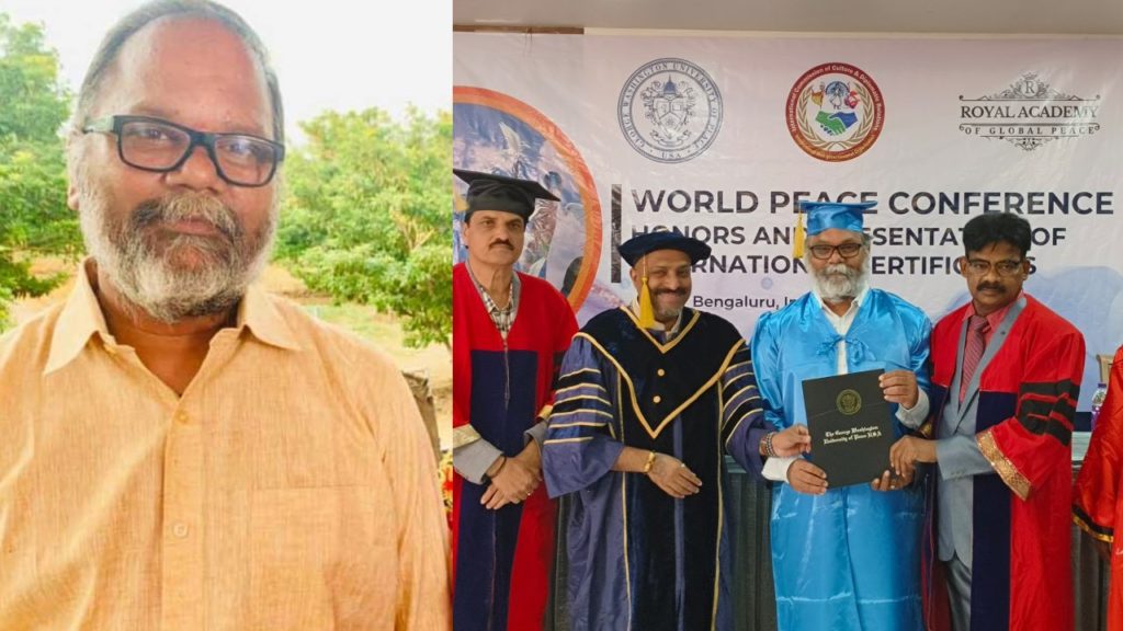 Tollywood director VN Aditya honoured by doctorate from george washington university of peace