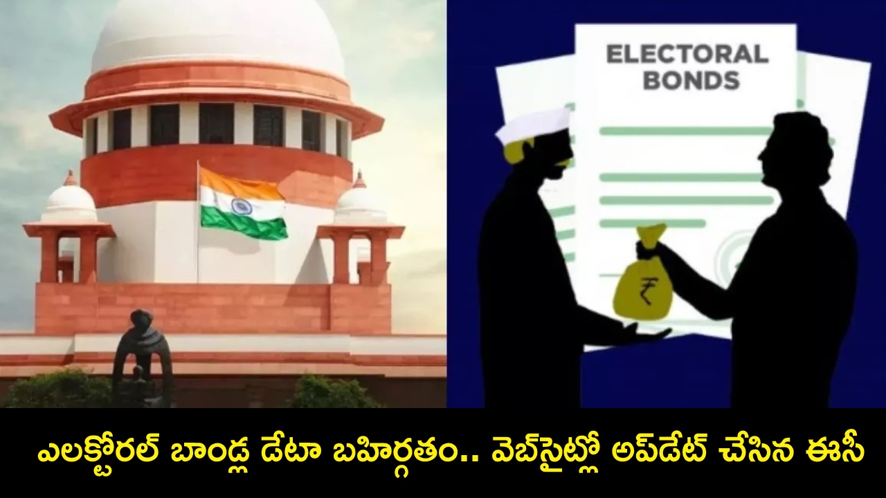 Electoral Bonds Data : ఎలక్టోరల్ బాండ్ల డేటా బహిర్గతం.. వెబ్సైట్లో అప్డేట్ చేసిన కేంద్ర ఎన్నికల సంఘం.. పూర్తి వివరాలివే! Electoral Bonds Data : ఎలక్టోరల్ బాండ్ల డేటా బహిర్గతం.. వెబ్సైట్లో అప్డేట్ చేసిన కేంద్ర ఎన్నికల సంఘం.. పూర్తి వివరాలివే!