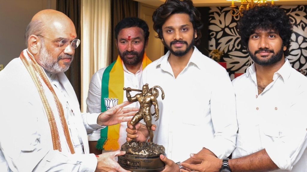 Hanuman Movie team Prasanth Varma Teja Sajja met Amit Shah