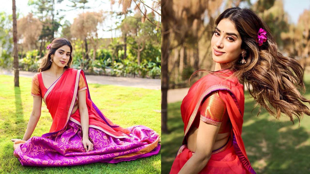 Janhvi Kapoor : అతిలోక సుందరినే తలపిస్తూ.. హాఫ్ శారీలో జాన్వీ కపూర్..