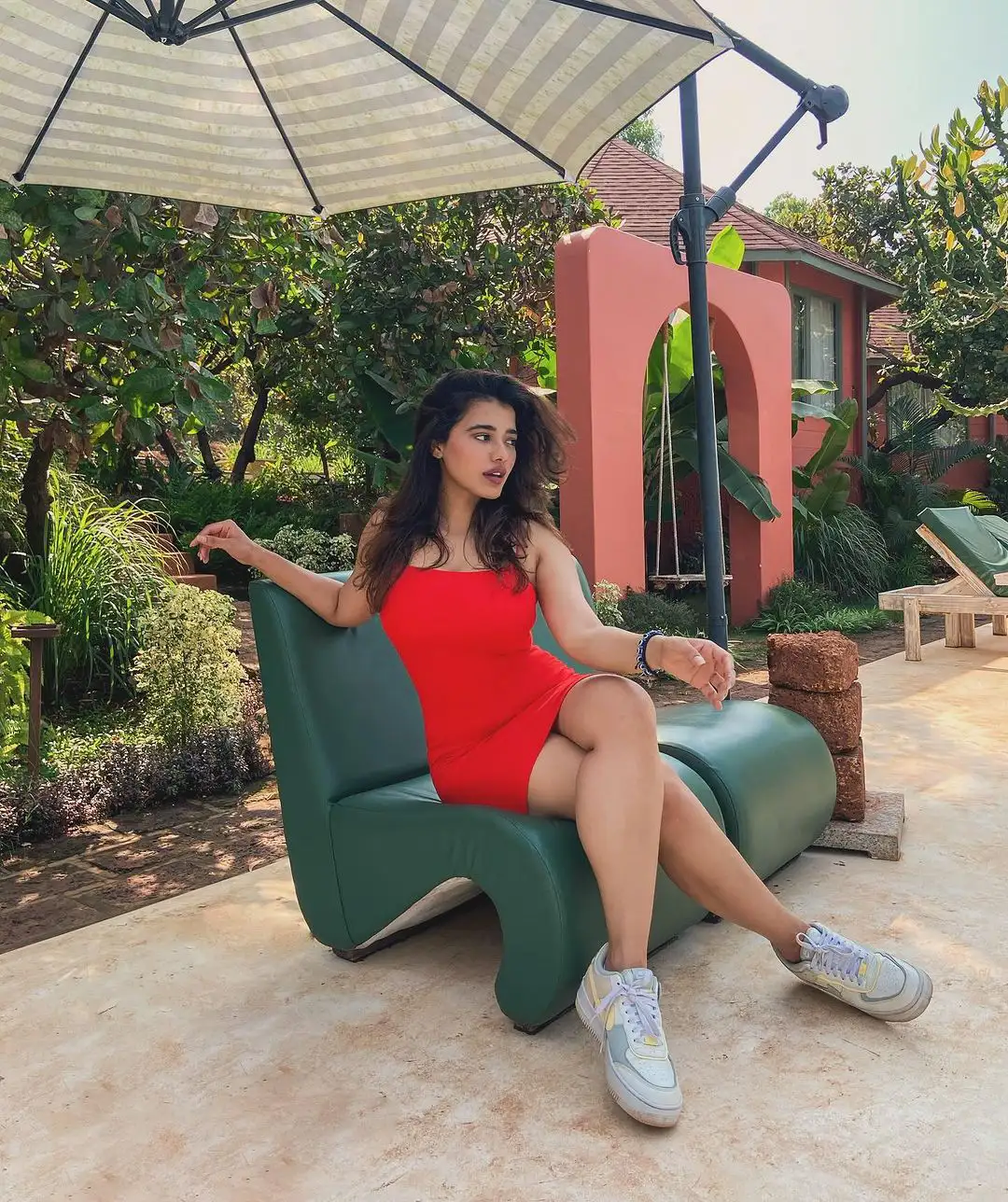 Ketika Sharma Sizzling Looks in red dress photos