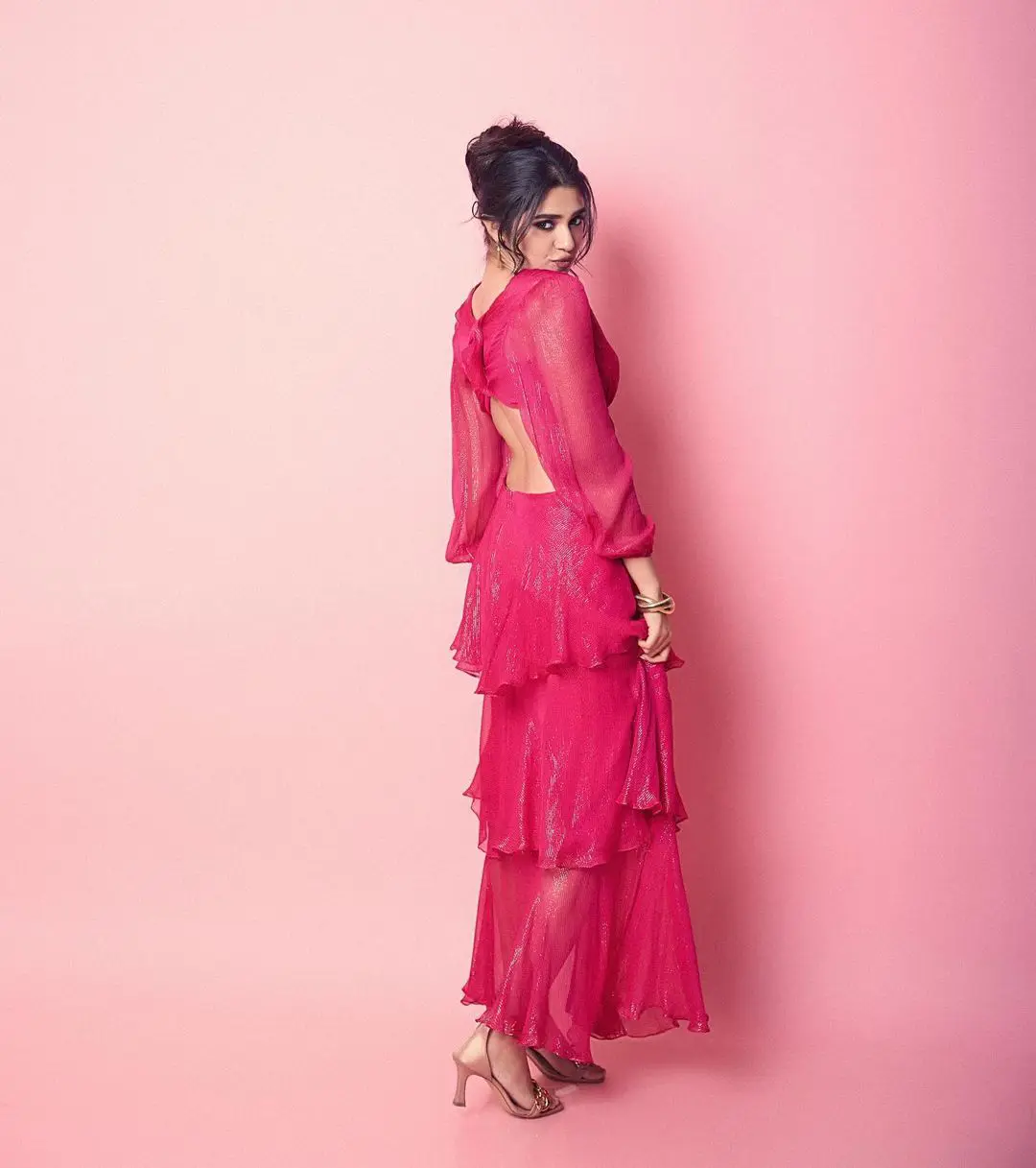 Krithi Shetty Shines in Pink Dress