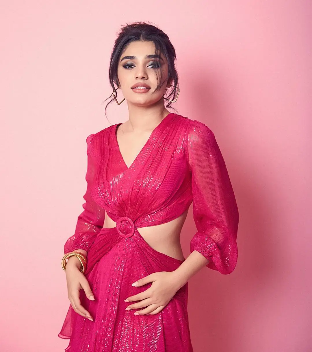 Krithi Shetty Shines in Pink Dress