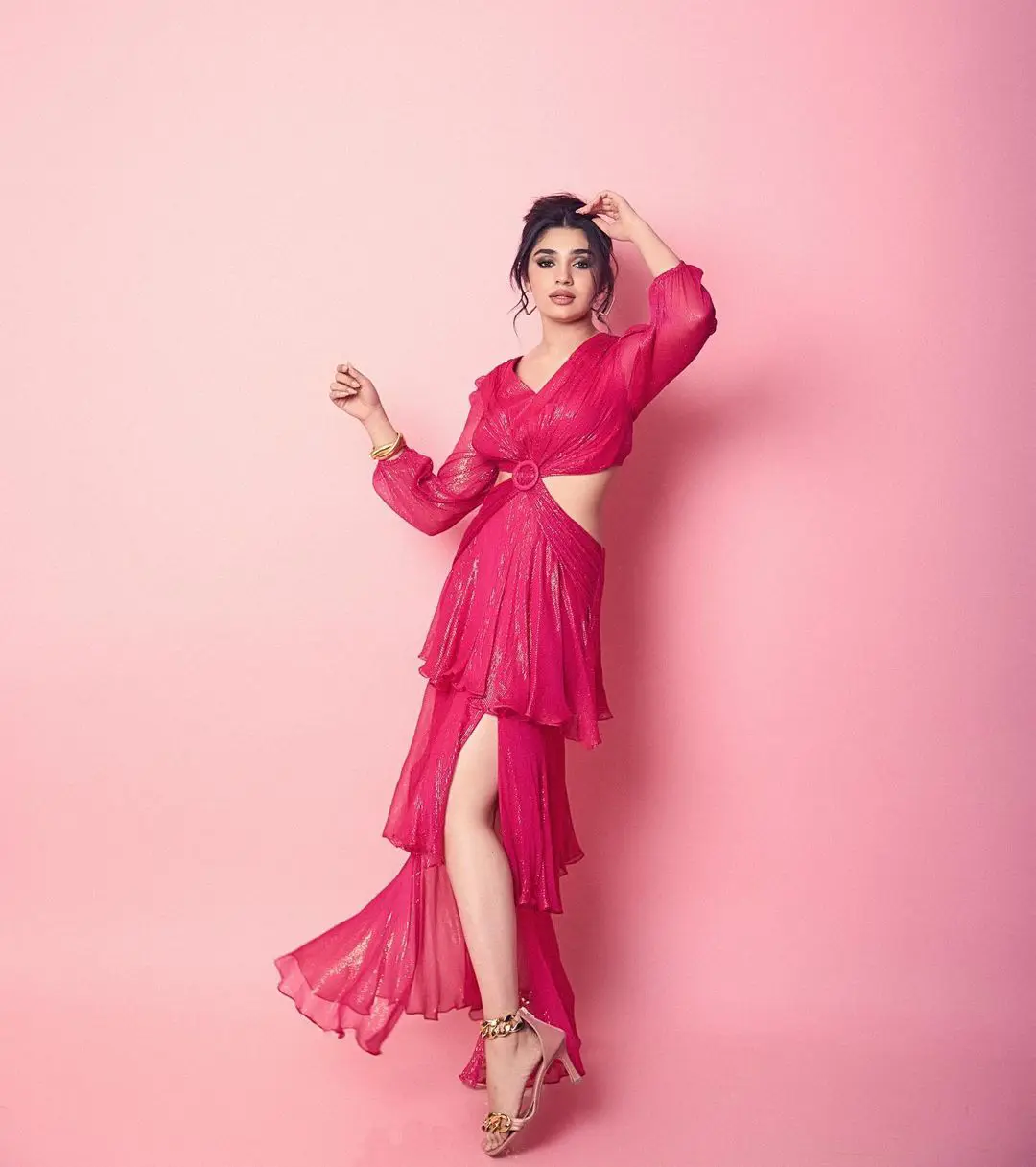 Krithi Shetty Shines in Pink Dress