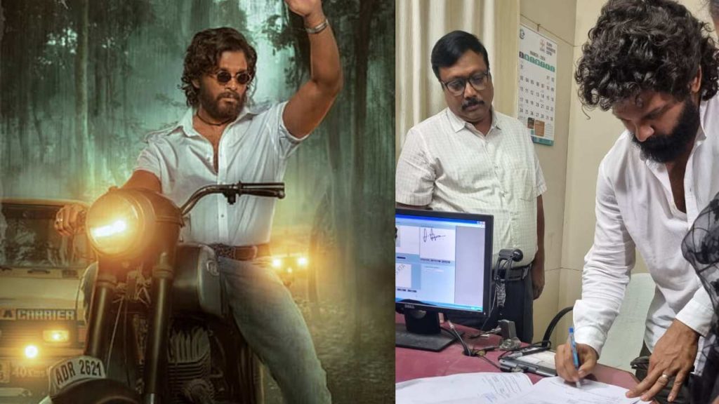 Pushpa 2 star Allu Arjun at Khairatabad RTO office Photo gone viral