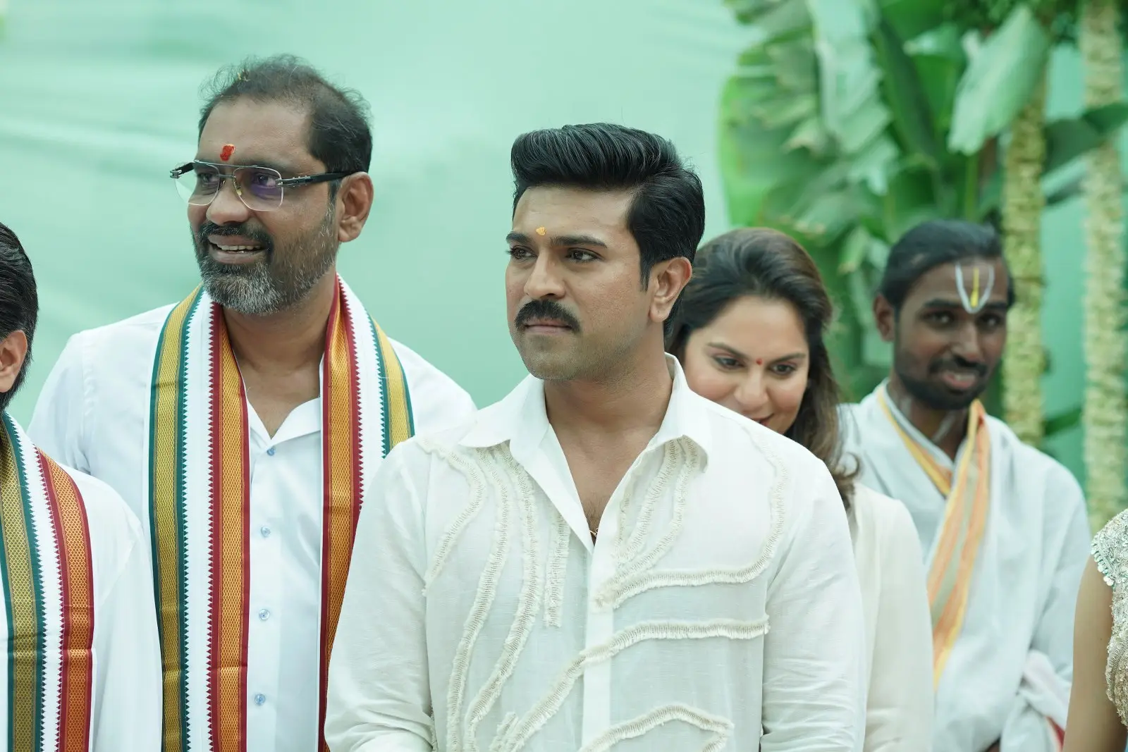 Ram Charan Janhvi Kapoor Photos at RC16 Movie opening