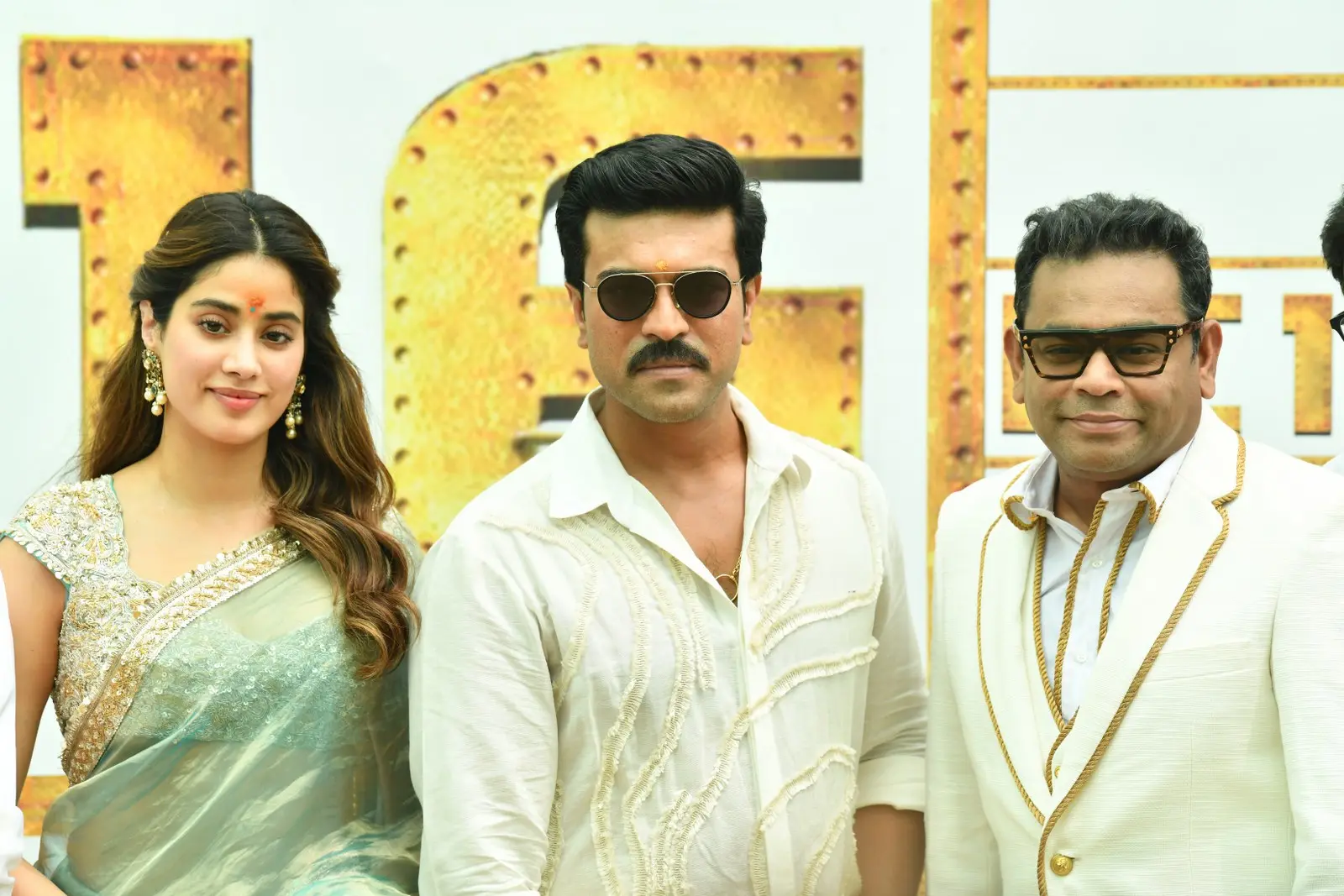 Ram Charan Janhvi Kapoor Photos at RC16 Movie opening