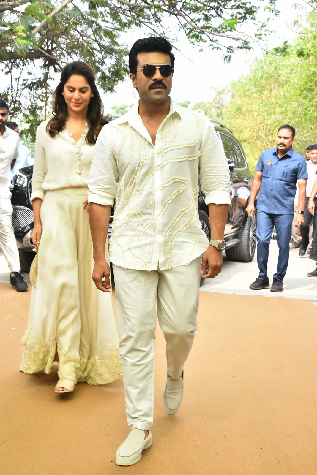 Ram Charan Janhvi Kapoor Photos at RC16 Movie opening