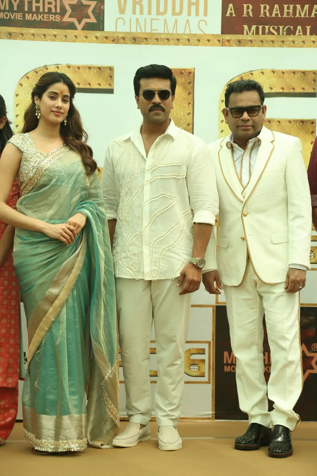 Ram Charan Janhvi Kapoor Photos at RC16 Movie opening