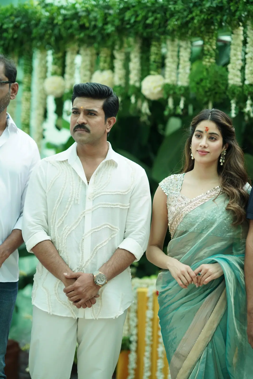 Ram Charan Janhvi Kapoor Photos at RC16 Movie opening
