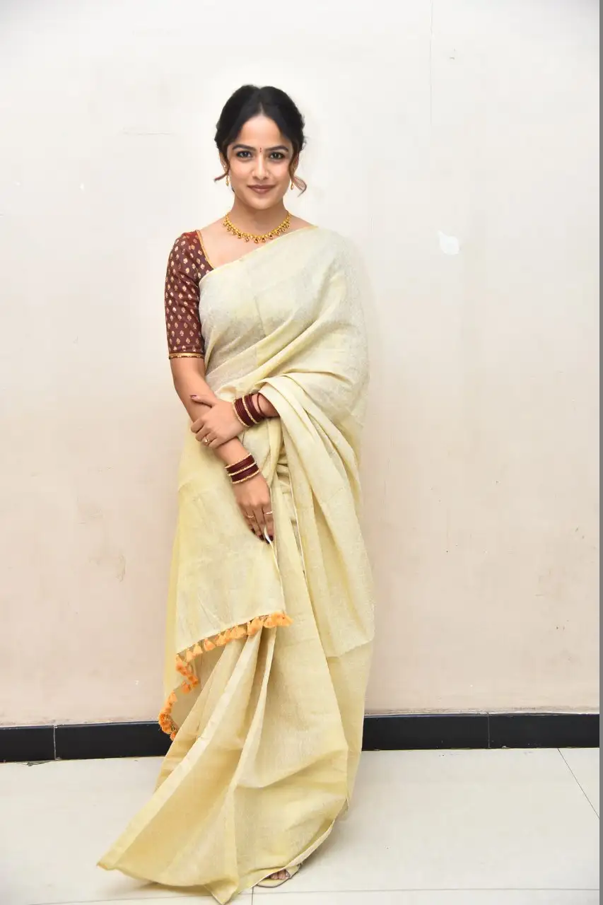 Vaishnavi Chaitanya Smiley Looks in Saree