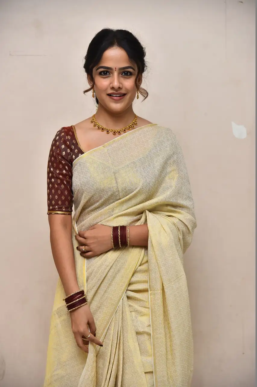 Vaishnavi Chaitanya Smiley Looks in Saree