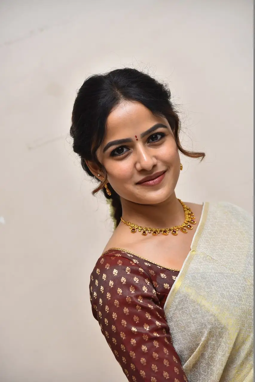 Vaishnavi Chaitanya Smiley Looks in Saree