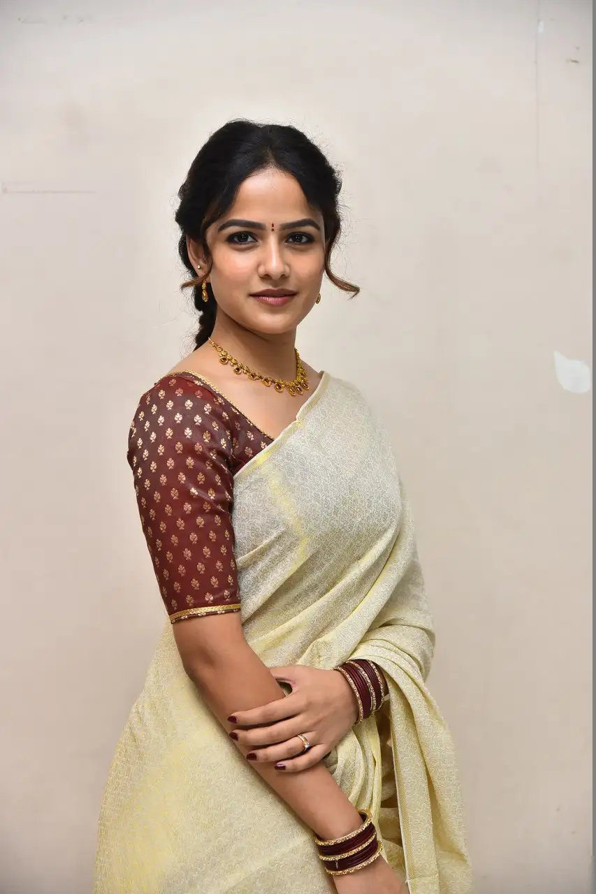Vaishnavi Chaitanya Smiley Looks in Saree