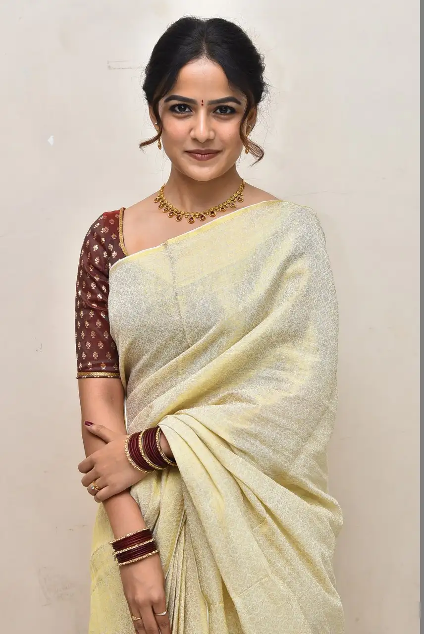 Vaishnavi Chaitanya Smiley Looks in Saree