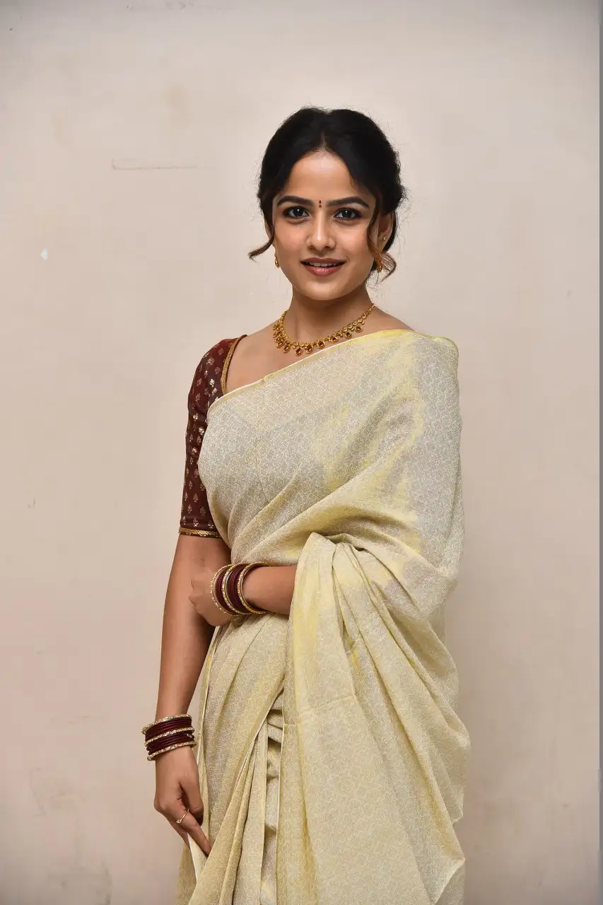 Vaishnavi Chaitanya Smiley Looks in Saree