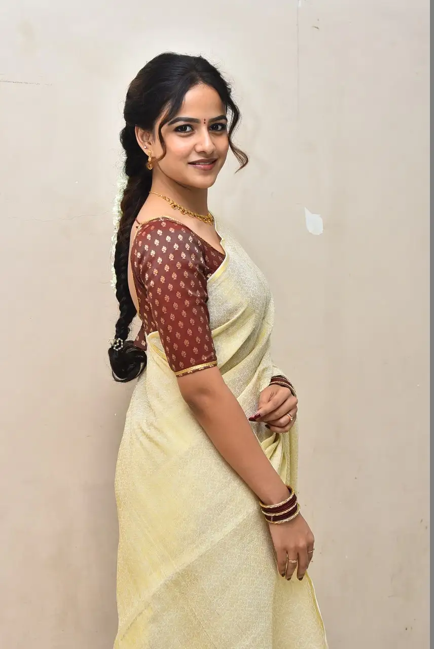 Vaishnavi Chaitanya Smiley Looks in Saree