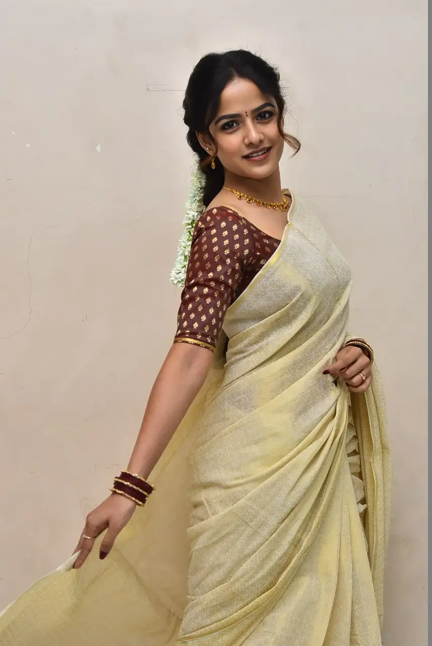 Vaishnavi Chaitanya Smiley Looks in Saree